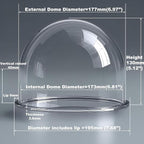 7" Acrylic Clear Dome Cover 177mm Diameter x 130mm High Transparent CCTV Security Camera Protective Housing Cover with Pre-drilled Mounting Holes
