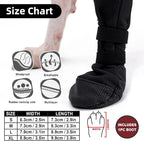 Anti-Lick Breathable Dog Recovery Boots for Injured Paws, Black M | Non-Slip Sole, Adhesive Strap Dog Shoes for Medium Large Breeds