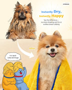 Ultra Absorbent Pet Towel | Quick-Drying, Soft Microfiber Dog & Cat Bath Towel | Lightweight, Durable, Fast Water-Soaking | Ideal for All Breeds (Medium) 15.7" x 31.5"