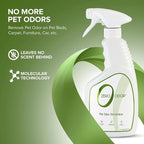 Zero Odor Pet Odor Eliminator Spray for Dog & Cat Urine, Carpet Deodorizer | Enzyme free, Urine Smell Eliminator for Pet Beds, Litter Areas & Furniture, 16 FL OZ