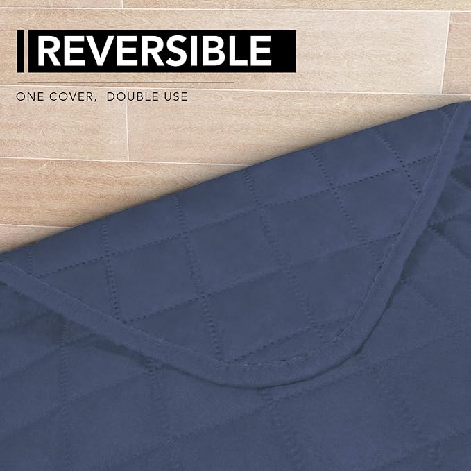 Easy-Going Sectional Couch Covers for Dogs L Shape Sofa Cover Reversible Sofa Slipcover Chaise Lounge Cover Furniture Protector Cover for Pets Dog Cat (42 x 68 inches, DarkBlue/DarkBlue) | Soft Sofa Slipcover For Dogs, Fits Left/Right Chaise Lounge Pro...