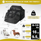 pidipiti 17x11x11 Soft-Sided pet Carrier,for 1 Small Dog or Medium cat | top and 1 side Expandable,for American Delta United Airline ,TSA Approved,with 2 pockets,zipper lock,leakproof,vet visiting