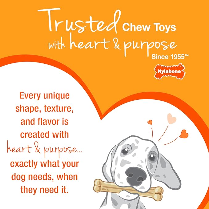 Nylabone Power Chew Monster Bone Dog Chew Toy, Chicken Flavor, XX-Large | Durable dog toys for aggressive chewers, long lasting, discourages destructive chewing, flavor throughout, for dogs 50++ lbs