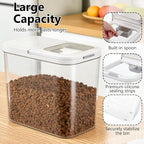 Pet Food Storage Container with Lid & Scooper 10-15lbs/12L Dog Food Storage Container Clear Airtight Cat Food Storage Container BPA Free Dog Treat Container Store Dry Food for Pantry Kitchen