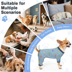 Bienbee Dog Pajamas, 4 Pack Adjustable Onesies for Small to Large Dogs XS | Dog Shedding Suit with Soft Fabric, Breathable & Stretchy, and Adjustable Back Length for Sleeping Lounging and Daily Use