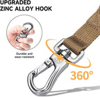 EXCELLENT ELITE SPANKER Tactical Military Bungee Nylon Dog Leash Adjustable | Adjustable No Pull Leads Rope Quick Release with 2 Control Handle heavy duty durable for training huntingfor medium large dog