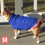 KYEESE Dog Sweater Turtleneck Thick Knit Pullover for Cold Weather | Stretchy Fit, Lightweight & Warm, Cozy Knit Comfort, Classic Plaid Design, Gentle on Sensitive Skin, Comfortable Daily Wear