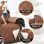 Recliner Cover 100% Waterproof Couch Cover Sofa Cover for Living Room Water Resistant Furniture Protector with Elastic Straps for Pets Dog(Recliner28,Terracotta)