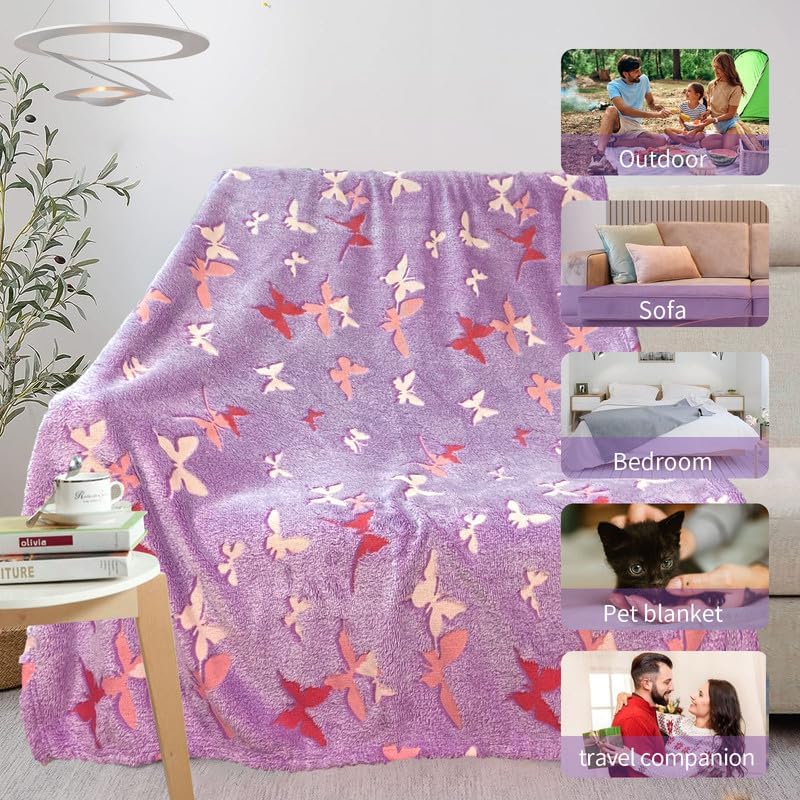 Butterfly Blanket for Women/Girls, Butterfly Gifts for Women Adults, Cute Blankets for Teen Girls, Personalized Blankets for Adults/Kids,Soft Fleece Blanket and Throw,Birthday 40"x 50" - Image 7