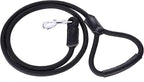 Mile High Life Dog Leash with Genuine Leather Handle, 6 FT/5 FT/4 FT | Leather Grip Rope Leash, Heavy Duty 360° Swivel Metal Clasp, for Small Medium & Large Dogs