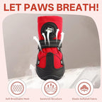 Dog Booties with Micro-Adjustable Dial, Waterproof Dog Shoes for Large Medium Small Dogs, Rugged Non-Slip Rubber Paw Protectors for Hot Pavement and Snow, Hiking 4PCS (Red, Size 7)