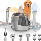 9-in-1 Pet Grooming Vacuum Kit – Dog Hair & Cat Hair Grooming, 18Kpa Suction, 4.5L Dust Bin, 1000W Hot Air Dryer, LED Display, Adjustable Grooming Clippers & Shedding Tool