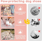 Allroaring Paw Protectors Mesh Fabric Dog Shoes for Hot Pavement, Pink 0# | 4PCS Set, Breathable Summer Design, Anti-Slip Sole, Heat Shield, Lightweight Fit, Wide Opening, Easy On/Off, Reflective Strip