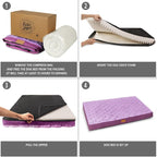 Patas Lague Orthopedic Large Dog Bed Washable Pet Crate Mat 48''X30'' Purple