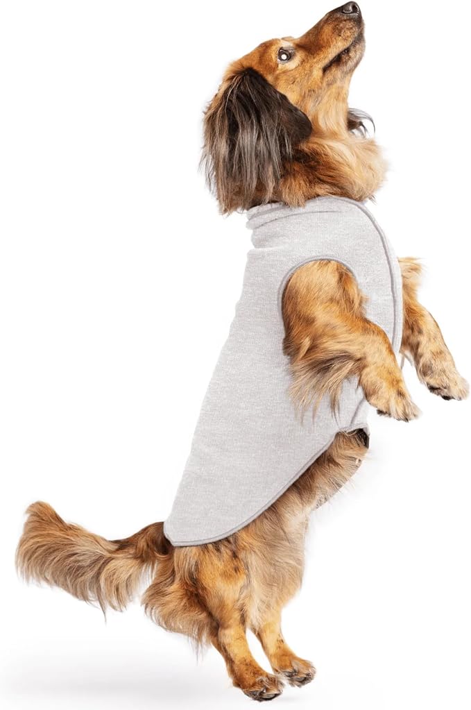 Goldpaw Dog Sun Shirt with UV Protection - Lightweight, Cooling Sun Protection Clothing for Dogs - Reduce Heat Absorption - Pet Clothes Made in the USA - Machine Washable - Size 12 - Pebble Grey