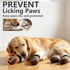 EXPAWLORER Non-Slip Dog Socks for Hardwood Floors to Prevent Licking, Dog Shoes for Hot Pavement Quick Walking, Dog Booties Boots & Paw Protectors with Grippers for Small Medium Large Senior Dogs M