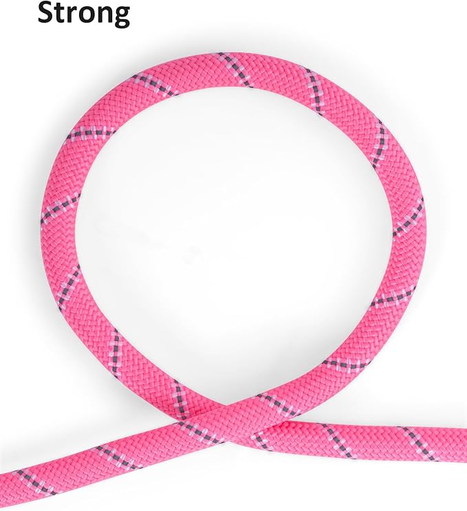 (2 Pack) Long Dog Leash for Dog Training 16FT/20FT/30FT/50FT, ReflectiveHeavy Duty Dog Lead for Large Medium Small Dogs Outside Walking, Playing, Camping, or Yard,Orange&Pink 50FT