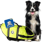 Dog Life Jacket - Swimming Vest for Dogs, Adjustable, Reflective, Comfortable, Multiple Colors, Patterns, XX-Small to Extra Large Dog Swim Vest with Handle (Neon Yellow, Medium)