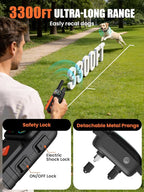 2-in-1 Dog Bark & Shock Collar, Dog Training Collar with 4 Training Modes Beep/Vibration/Shock/no Shock, 3300FT Remote, IPX7 Waterproof E Collars with AI Anti Barking for Small Medium Large Dog