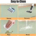 Silicone Cat Litter Mat 45" x 30" Cat Mat for Litter Box, Green | Extra Large Cat Litter Trapping Mat for Floor, Waterproof, Non-Slip Kitty Litter Box Mat with Raised Edge, Easy to Clean