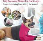 Lelepet Dog Recovery Sleeve, Dog Long Sleeve Shirt Stop Licking S | Surgery Recovery Suit for Front Legs Shoulder Chest Wounds Skin Conditions Leg Sleeve for itching with Arms Elbow Protector