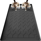 Cat Litter Mat, Extra Large 40"x28" Silicone Mat for Litter Box, Waterproof & Non-Slip Rubber Mat with Lip, Litter Trapping & Scatter Control, Soft on Cat Paws, Urine-Proof Floor Protector
