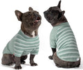 KYEESE 2Pack Waffle Dog Shirt with Sleeves Soft Striped Dog Sweater | Turtleneck, Cozy Warmth. Lightweight & Breathable, Gentle on Sensitive Skin, Free to Move, Comfortable Daily Wear