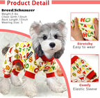 XPUDAC 4 Pieces Dog Christmas Pajamas Santa Pet Clothes Cute Snowman Dog Pajamas for Small Dogs Red Green X-Small
