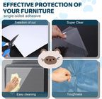 Transparent Cat Scratch Furniture Protectors 30 Pcs 16x12in Scratch Guards | transparent guards, heavy-duty anti-scratch, safe for leather, fabric, wood, peel-and-stick, residue-free removal