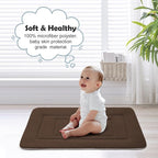Dog Bed Soft Dog Crate Bed Pad Mat, 42 in Non Slip Bottom Washable Beds for Large Dogs, Pet Bed Mattress Kennel Pad, Dark Brown