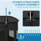 X-ZONE PET Dog Playpen, Puppy Cat Play Pen Portable Foldable Indoor/Outdoor Tent Crate Cage, Portable Pet Crate Large Size Black 45"