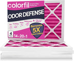 14x20x1 Air Filter (4-Pack) | Made in the USA | Color Changing | Remove Cat and Dog Odor | MERV 8 for Pet Hair Dander and Dust | 13.5"x19.5"x0.75" Exact Size