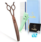 High-end Professional Dog Grooming Curved Thinning Scissors Teeth Blending Shears Pet Texturizing Thinner Blender Shears 7.5 Inch Extremely Very Sharp Made Of Stainless Steel Alloy For Dog Cat Groomer