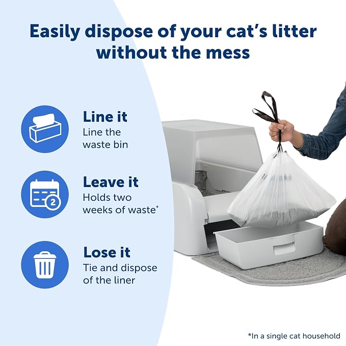 PetSafe ScoopFree Clumping Self-Cleaning Litter Box Hood and Accessory | Includes Front-Entry Privacy Hood, Anti-Tracking Litter Mat, and 25 Waste Bin Liners for Less Tracking and Mess