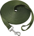Nylon Training Dog Leash for Small Medium Large Dogs, 15ft 20ft 30ft 50ft 100ft Long Leash Dog/Puppy Lead for Obedience Recall Training, Camping