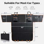 FURTIME Dog Car Seat Cover for Back Seat, Upgraded PU Leather Back Seat Extender with Hard Bottom Holds 400LBS, Waterproof Anti-Scratch, Large Space Back Seat Cover for Car, SUV, Small Truck