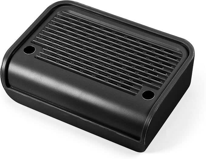Cat Step for Litter Box, Litter Box Ramp with Filter Function, Black | Cat Litter Box Step for Kitten & Elderly Cats, Washable Double Layer Litter Catcher, Non-Slip Litter Catcher, Easy to Clean