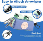 Dog Poop Bag Holder for Leash, Large-Capacity Canvas Pouch, Purple | Holds one bag roll, keys, treats, and small essentials with quick access, secure straps, and water-resistant canvas