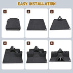 Cat Tunnel Play Mat for Indoor Cats, Felt Interactive Pet Toy with Hidden Ball, Enrichment Activity Rug, Collapsible Cave for Kittens & Small Pets (Dark Gray)