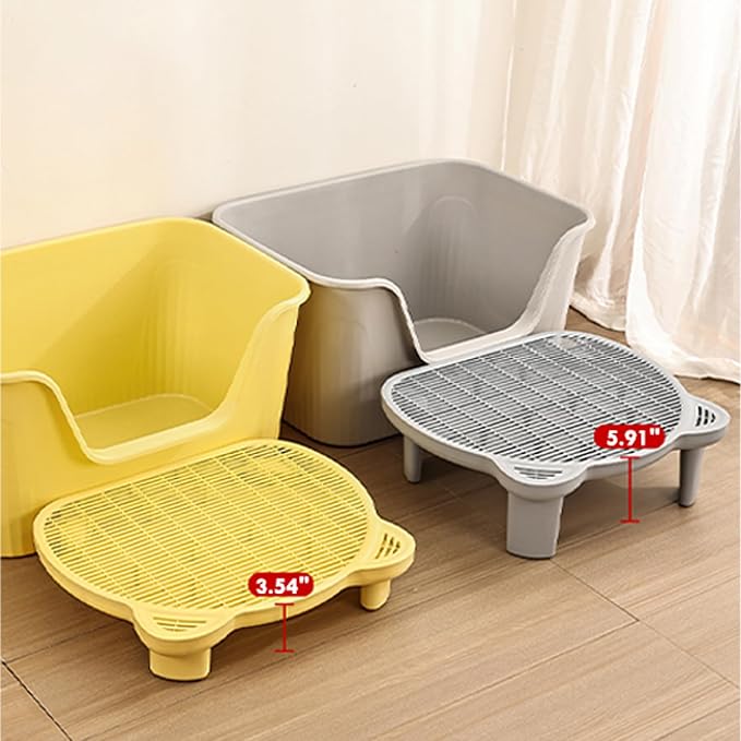 SpaceTime Cat Litter Mat Litter Trapping Mat,20.08"x15.94"x5.91"Large Dual-Layer Cat Litter Box Mat for Kitty,Floor Protection,Waterproof Urineproof(Grey)