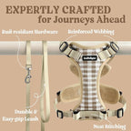 rabbitgoo Cat Harness and Leash Set, Escape Proof Vest, Foamy Coffee | Soft Breathable Mesh, Easy Adjustable Fit, Snap Buckles, Sturdy Clip, Reflective Strips, for Small & Average Cats Walks, Xs