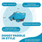 Outward Hound Dawson Swim Blue Dog Life Jacket, XS