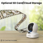 wansview Indoor/Baby/Pet Camera with Phone App, 5G&2.4G Wi-Fi, Q5 5MP White | UHD Security Camera Indoor for Monitoring Home/Baby/Cat/Dog/nanny, 2 Way Audio, 24/7 TF Card Storage(TF Card Not Included)