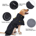 JOHNBOLIN Dog Winter Jacket & Raincoat - Waterproof Windproof Reflective Coat with Warm Insulation, All-Weather Hiking Travel Gear for Indoor/Outdoor Use (Black, Small)