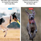 IPX8 Waterproof for Airtag Dog Collar Holder [Metal Back Plate] Ultra-Durable Dog & Cat Collars Mount for AirTag 1st & 2nd Generation, Suitable for All Widths of Collars (4 Pack)