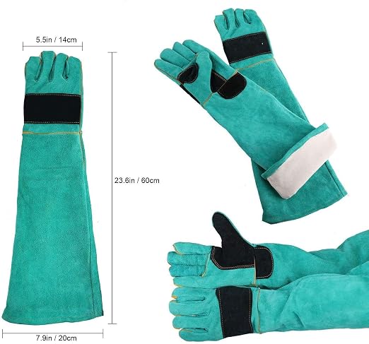AOWPFVV Animal Handling Gloves Bite Proof for Dogs,Cats, 23.6in Large | Falconry,Birds,Snake,Reptile,Vets, Groomers & Animal Control