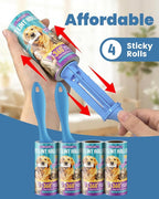 POPCHOSE Lint Roller for Pet Hair Extra Sticky, 360 Sheets with 2 Handles | Dog and Cat Hair Remover for Clothes, Furniture, Couch, Lint Roller for Carpet