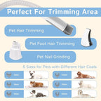 Dog Grooming Kit, Pet Grooming Vacuum with Pet Clipper Nail Grinder, Dog Hair Vacuum with 6 Pet Grooming Tools for Dogs Cats Shedding Grooming