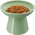 LoeJan Elevated Cat Food and Water Bowls Set, Extra Wide and Raised Ceramic Bowls, Anti-Vomit Whisker-Free Pressure Cat Feeder for Kittens to Adult Cats and Small Dogs