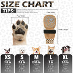 EXPAWLORER Dog Socks for Hot Pavement to Prevent Licking Paws, Non-Slip Dog Grippy Booties Shoes for Hardwood Floors, Traction Control Boots & Paw Protectors for Small Medium Large Senior Dogs Khaki S